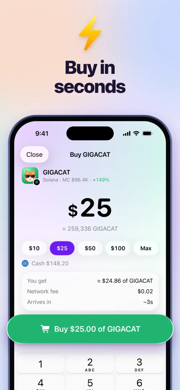 Buy in seconds